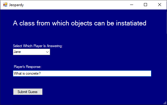 Question and Answer form